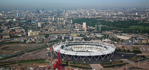 London Olympic park under construction London Olympic park under construction