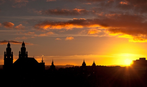 Glasgow at sunset Glasgow at sunset