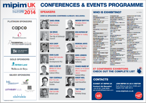 MIPIM UK 2014 Conference programme