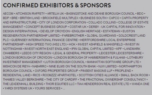 MIPIM UK 2014 Confirmed exhibitors
