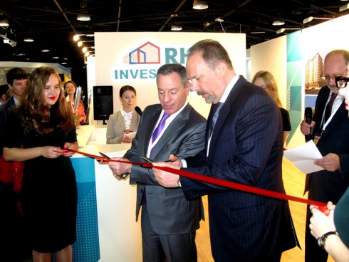 The official opening ceremony of the Russian Housing Development Foundation stand at MIPIM 2015